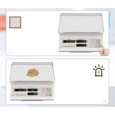 Digitální průmyslová hmotnost Bonvoisin LED 3-15 kg Přesná měřítko tabulky s velkým LED displejem pro sklad a kuchyně