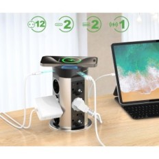 Hannelore, 16 A, USB, 12 ακίδων, 15 W, καλώδιο 2m