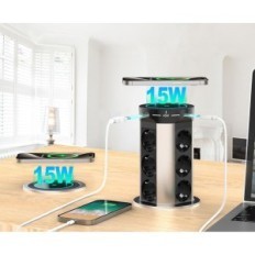 HANTERORE reverzibilis aljzat, 16 A, USB, 12-pin, 15 W, 2M kábel