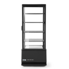 Vitrine réfrigérée pâtissière 4 étagères 98L LED - noire