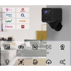 CCTV Caméra UCOCARE MINI, 4G, LTE, avec carte SIM, 5200 mAh, 1080p HD, 160 ° Pas de jeu