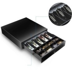 Cash Drawer Honey Bear Kardex, 12V Svart Profesjonell Money Skuff med elektronisk slott