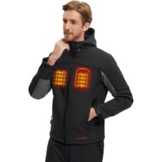 Jaqueta masculina com aquecimento elétrico Conquo, preto, tamanho XL