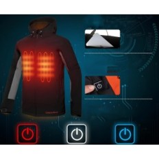 Chaqueta para hombre con calefacción eléctrica conqueco, negro, tamaño XL
