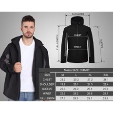 Chaqueta para hombre con calefacción eléctrica conqueco, negro, tamaño XL