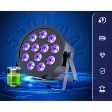 Street ajovalot GDJRTK, RGBWA UV 12 LED, 5500 mAH, 4 kpl