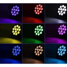 Street ajovalot GDJRTK, RGBWA UV 12 LED, 5500 mAH, 4 kpl