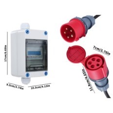 Misuratore di energia digitale Dewinlvd, 32a, 400 V, IP44, Mostra