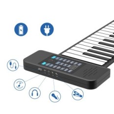 Fällbara elektroniska piano 88 nycklar, Bluetooth, för nybörjare