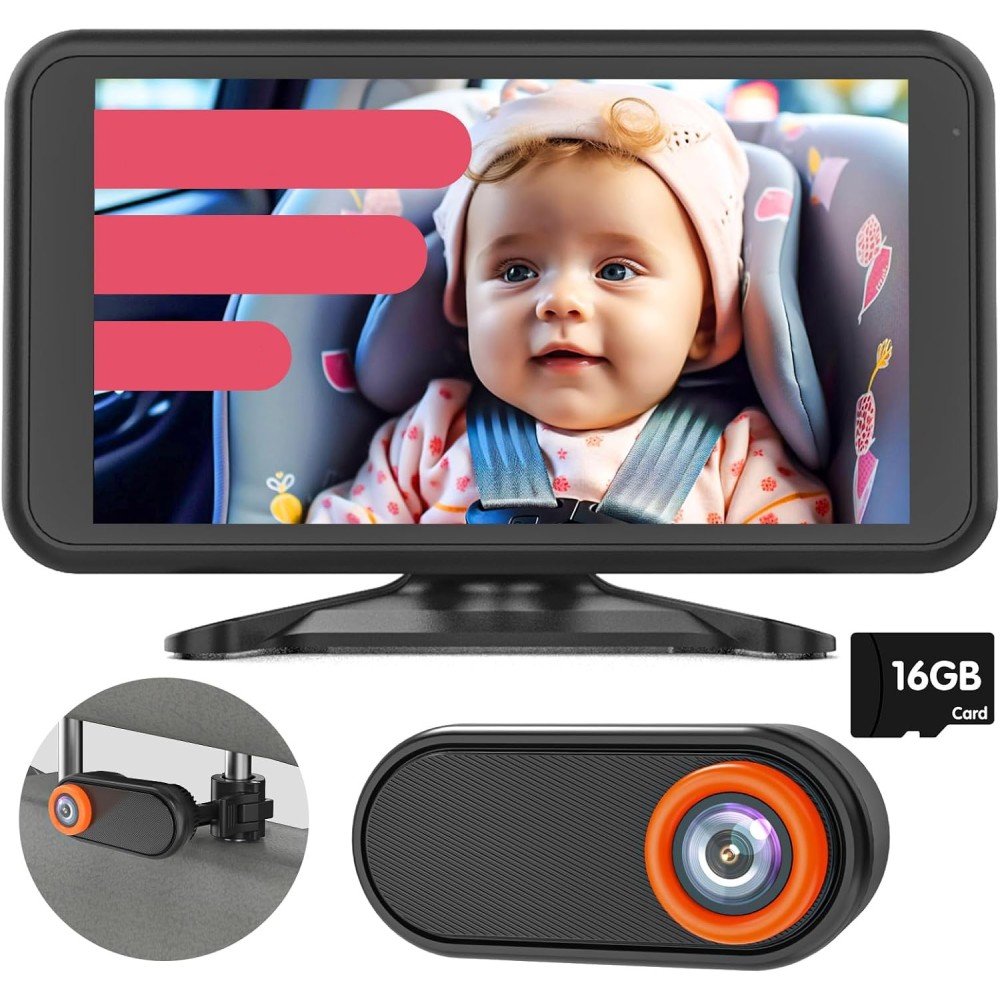 Autó kamera csecsemők számára LuckVIEW, 1080P, USB, Post- kiállítás