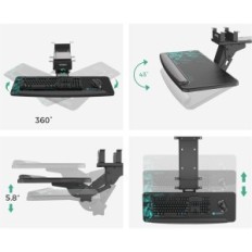 Nastavitelná Eureka Ergonomická klávesnice rukojeť, černá, výstava