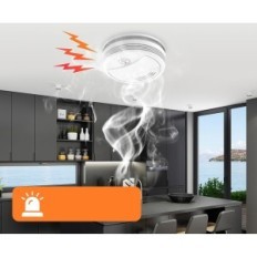 Detector de fumaça 85 dB 6 PCs. Detectores de fumaça inteligentes com alarme e comunicação Wi-Fi