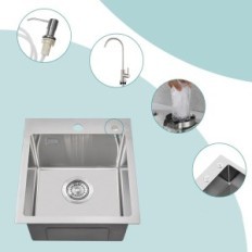 KINKIBOS kitchen sink, 304 stainless steel, 35 x 50 cm