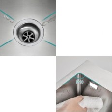 KINKIBOS kitchen sink, 304 stainless steel, 35 x 50 cm