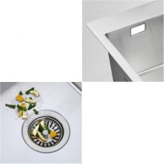 KINKIBOS kitchen sink, 304 stainless steel, 35 x 50 cm