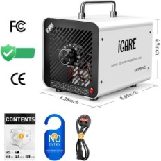 Γεννήτρια όζοντος Icare 30,000 mg / h 45 dB 110 σε λευκό αερόστατο για απολυμαντικές αίθουσες