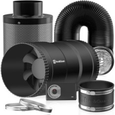 Hon & Guan 100 mm ventilacijski komplet s ventilatorom 221m3 / h, koristi se