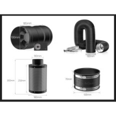 HON & GUAN 100 mm Ventilatiekit met ventilator 221m3 / H, gebruikt