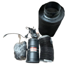 HON & GUAN 100 mm ventilationssæt med ventilator 221m3 / h, brugt