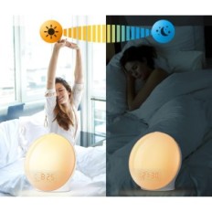 Relógio despertador ForyydR, 20 níveis de brilho, USB, rádio FM