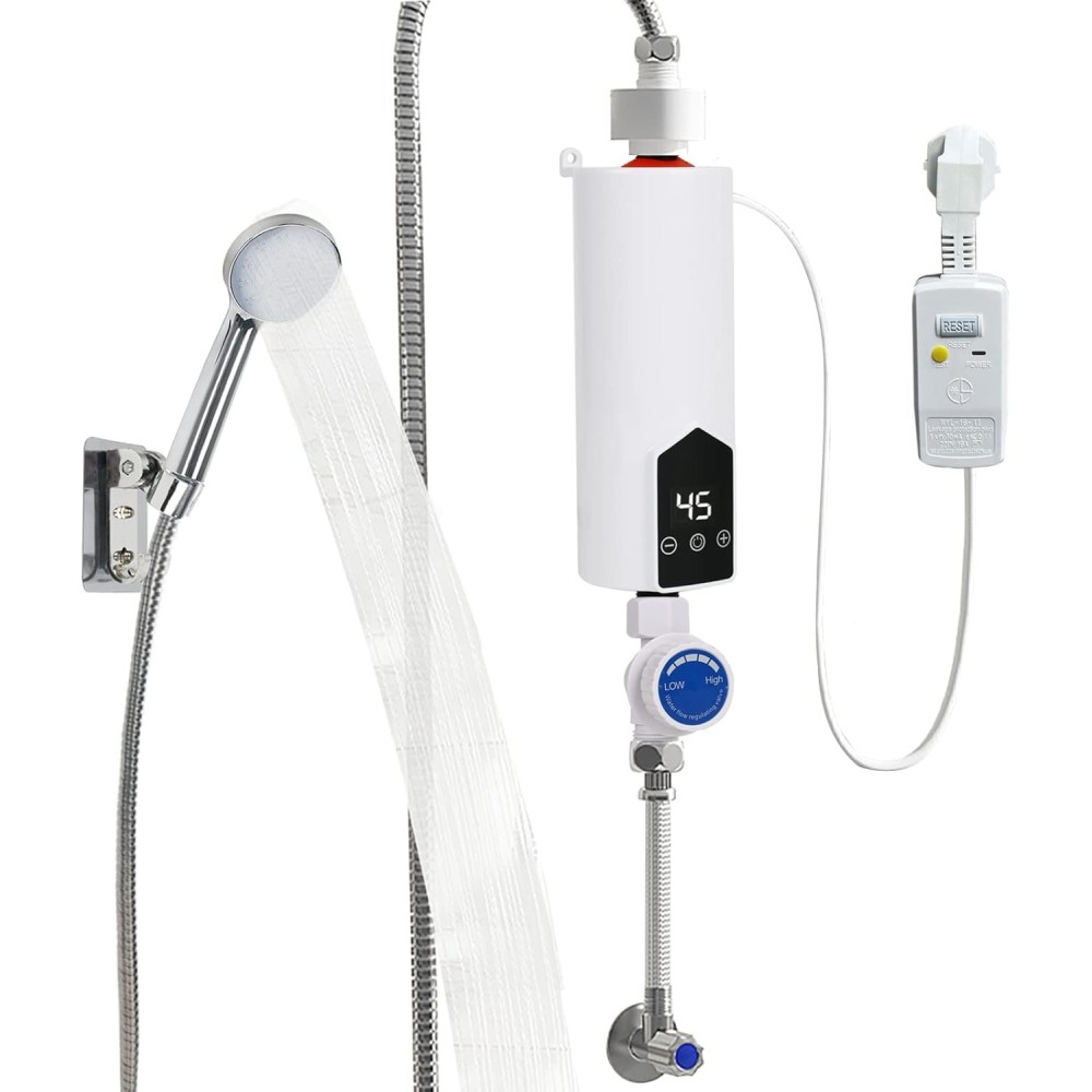 Mini chauffe-eau électrique 5500W avec douche et affichage