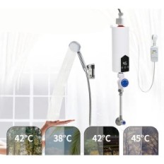 Mini scaldabagno elettrico 5500W con doccia e display