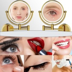 Waller de Reckodor Cosmético com um ouro de luxo 5x