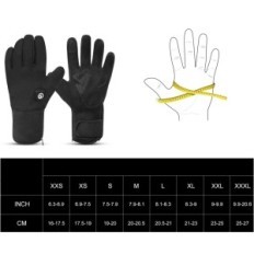 Sonne heizt Handschuhe Größe M mit Batterie 7,4 V für Wintersport