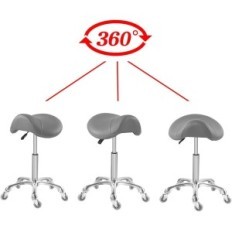 Antlu chair on wheels, gray