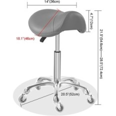 Antlu chair on wheels, gray