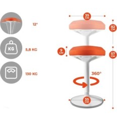 Bürosessel Ezside Smart-sitzender ergonomischer Hocker, der für das Büro einstellbar ist