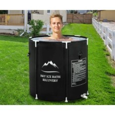 Pieghevole bagno portatile B & Y 80x75 cm Black Compact Bath Bath At Home e sul viaggio Design portatile