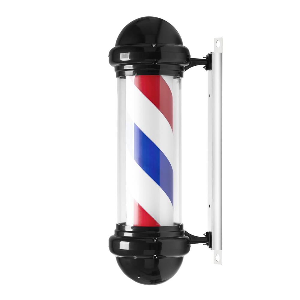 Upplyst plafond Barber Shop BB-02 svart, stor — sidosida