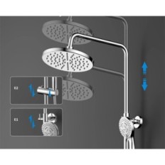 Duschsatz Yoza-Duschsystem mit Thermostat und Schlange