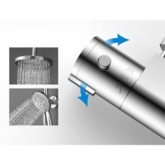 Duschsatz Yoza-Duschsystem mit Thermostat und Schlange