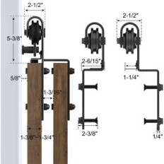 Hook-beslag for hoconni 9ft 274cm skyvedører, maksimal lastkapasitet på 150 kg