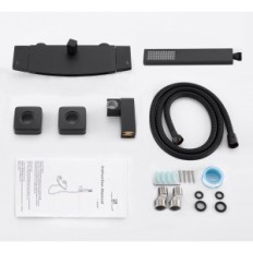 Homelody Water Mixer Black Bathtub Stilig dusj med foss