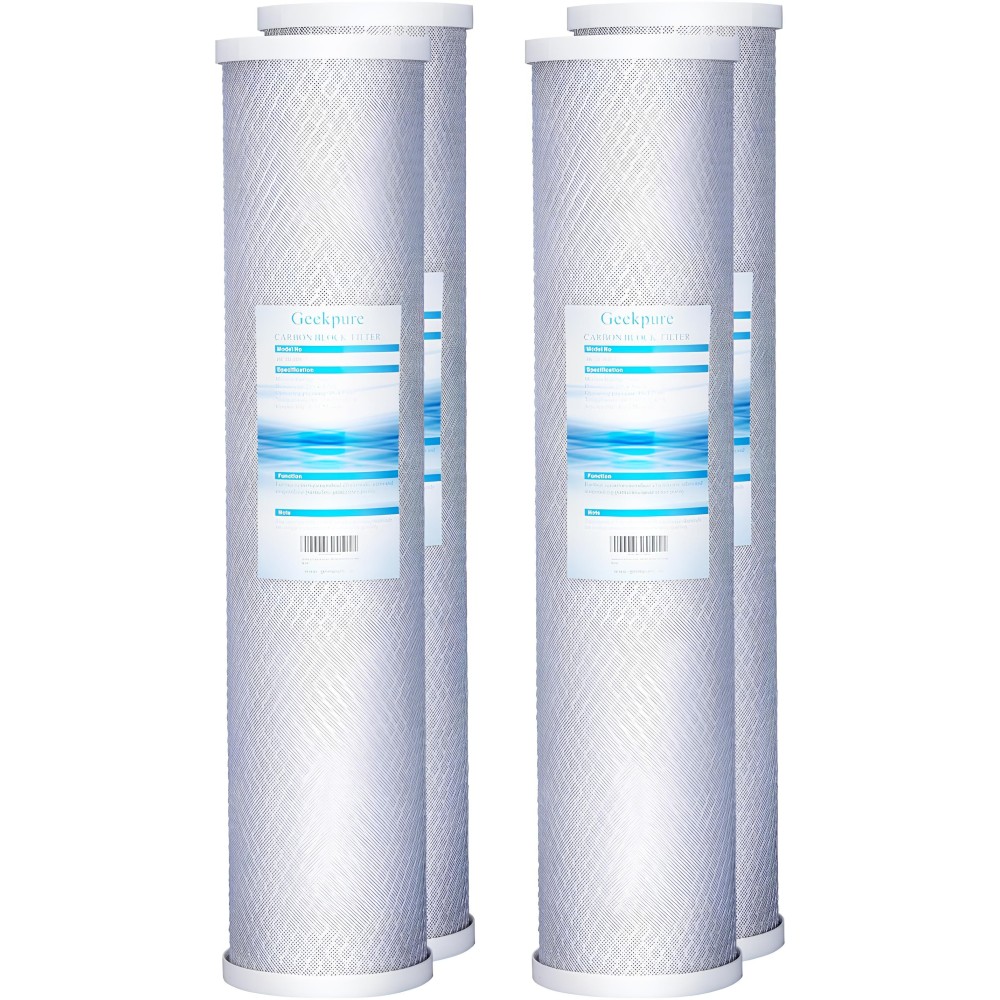 Eemaldatav filter geekpure, 4,5 x 20 tolli, 5 mikronit, pakk 4 tk.