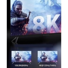 HDMI 2.1 2m kaapeli, STUCHI 8K ULTRA HD 4kbsps varmennuskaapeli TV: hen ja konsoli HDR: llä