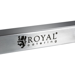 Um carrinho de mesa de garçonete de aço 2 placa com prateleiras profundas