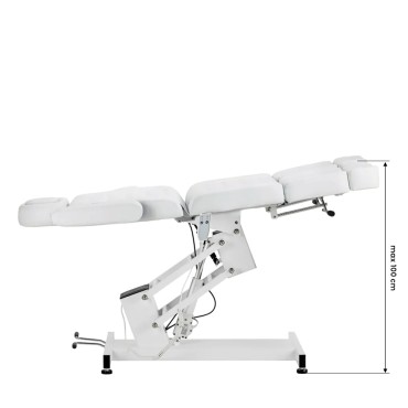 Elektrische cosmeticastoel Azzurro 706 pedi 1 motor wit — zijaanzicht