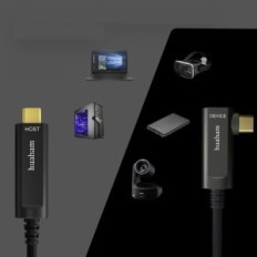 Huaham Fibert ottica USB C per USB C Cable Cable a destra 10m Slim Slim 3,1 m Long