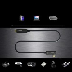 Huaham Fiber Optic USB C USB C -kaapelilla oikealle 10m ohut ohut 3,1 m pitkä