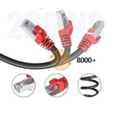 Soibke 30m kabel, internet, SFTP síť, RJ45 Gigabit 10Gb / s 600mhz