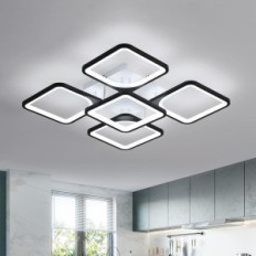Begagnad LED-lampa 64 W 6500 K 60cm Svart taklampa DorLink Modern för kontor eller badrum