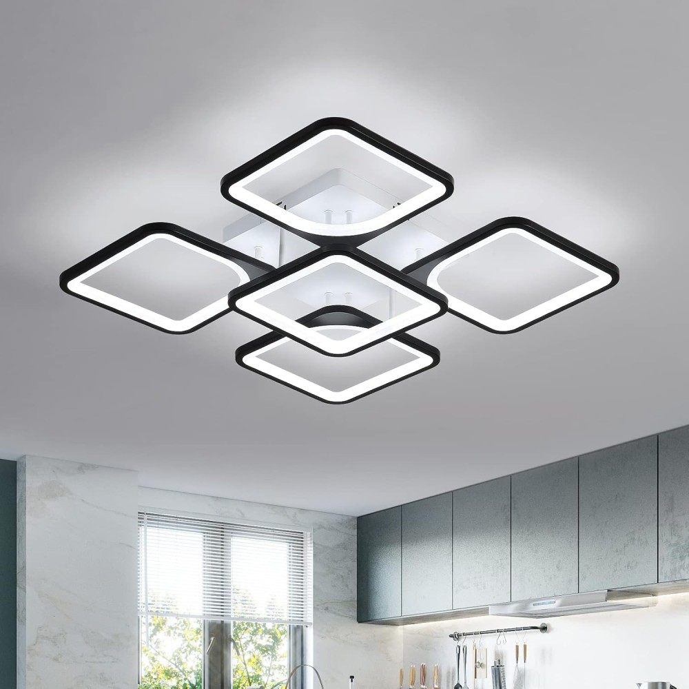 Lámpara LED usada 64 W 6500 K 65 cm Lámpara de techo negro Dorlink Moderno para oficina o baño