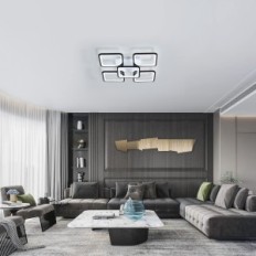 Käytetty LED-lamppu 64 W 6500 k 60cm musta kattovalaisin Dorlink Moderni toimistoon tai kylpyhuoneeseen