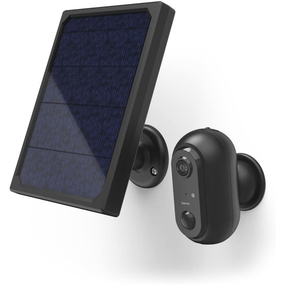 Kamera Hama mit Batterie und Solarpanel, Wi-Fi, 128 GB, 130 °, schwarz