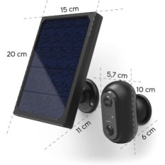 Kamera Hama akkumulátor és napelem panel, Wi- Fi, 128 GB, 130 °, fekete