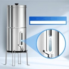 Sistema de purificación de agua de Purewell, 8 etapas, 4 filtros, 8,5 litros